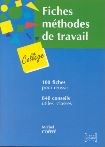 Fiches méthodes de travail